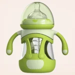 High Borosilicate Glass Baby Bottle with Silicone Sleeve - Image 2