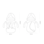 High Borosilicate Glass Baby Bottle with Silicone Sleeve - Image 3