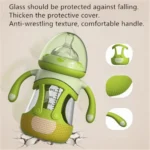 High Borosilicate Glass Baby Bottle with Silicone Sleeve - Image 6