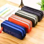 Camouflage Pencilcase Nylon Canvas Double Zipper Pen Bag - Image 3