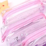 Cute PVC Pig Pattern Pencil Case Colorful Transparent Quicksand Girl Pen Bag Creative Stationery School Supplies - Image 3