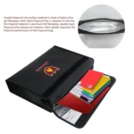 Office Fiberglass Cloth Filing Portable Fire Resistant Waterproof Safe Bag Folder - Image 4