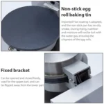 Stainless Steel Single-head Egg Roll Machine Ice Cream Crisp Egg Roller - Image 4