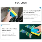 None Wet Sponge Eraser Strong Water Soluble Whiteboard Eraser - Image 4