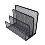Mesh Letter Sorter Mail Document Tray Black Desk Office File Storage Rack - Image 4