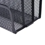 Mesh Letter Sorter Mail Document Tray Black Desk Office File Storage Rack - Image 5