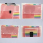 13 Grid Expanding File Folder A6 Document Buckle Lanyard Bag Multicolor Expanding File - Image 5