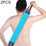 2 PCS Double Sided Brush Back Exfoliating Bath Towel Strap Bathroom Tool, Random Color Delivery