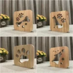 Creative Shape Wooden Night Lamp Bedroom Decoration Warm Light LED - Image 4