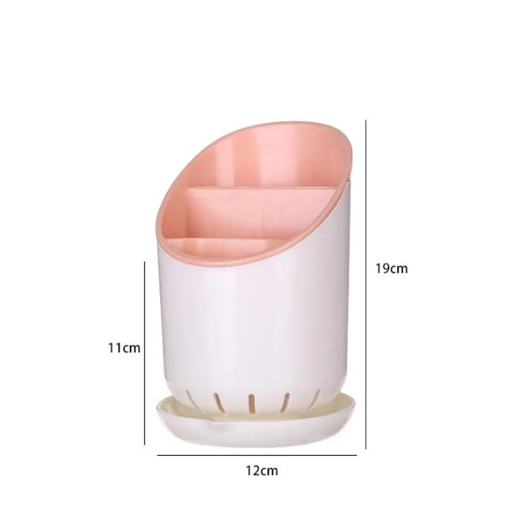 TBD0371354301_2.webp Creative Multi-function Double Drain Shelf Kitchen Chopsticks Storage Bucket Tableware Storage Box - Image 3