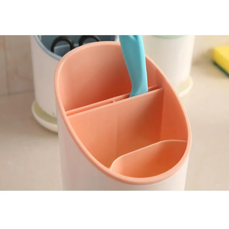 TBD0371354301_3.webp Creative Multi-function Double Drain Shelf Kitchen Chopsticks Storage Bucket Tableware Storage Box - Image 4