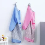 Kitchen Anti-fouling Oil-proof Adult Gowns Home Apron, with Long Sleeve - Image 4