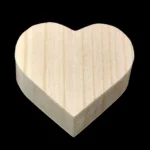 Crafts Magnet Buckle Love Box Daily Makeup Retro Heart-shaped Wooden Storage Box - Image 3