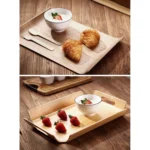 Wooden Dinner Plate Serving Plate Pastry Tray - Image 4