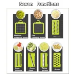 Vegetable Cutter Kitchen Slicer Fruit Cutter Potato Peeler Carrot Cheese Grater Vegetable Slicer - Image 3