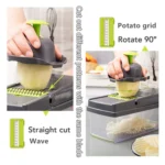 Vegetable Cutter Kitchen Slicer Fruit Cutter Potato Peeler Carrot Cheese Grater Vegetable Slicer - Image 5