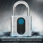 USB Rechargeable Door Lock Fingerprint Padlock Quick Unlock Security Keyless Smart Metal Lock - Image 4