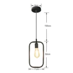 Simple and Creative Wrought Iron Geometric Chandelier Bar Exhibition Hall Clothing Store Restaurant Hotel Decorative Light - Image 4