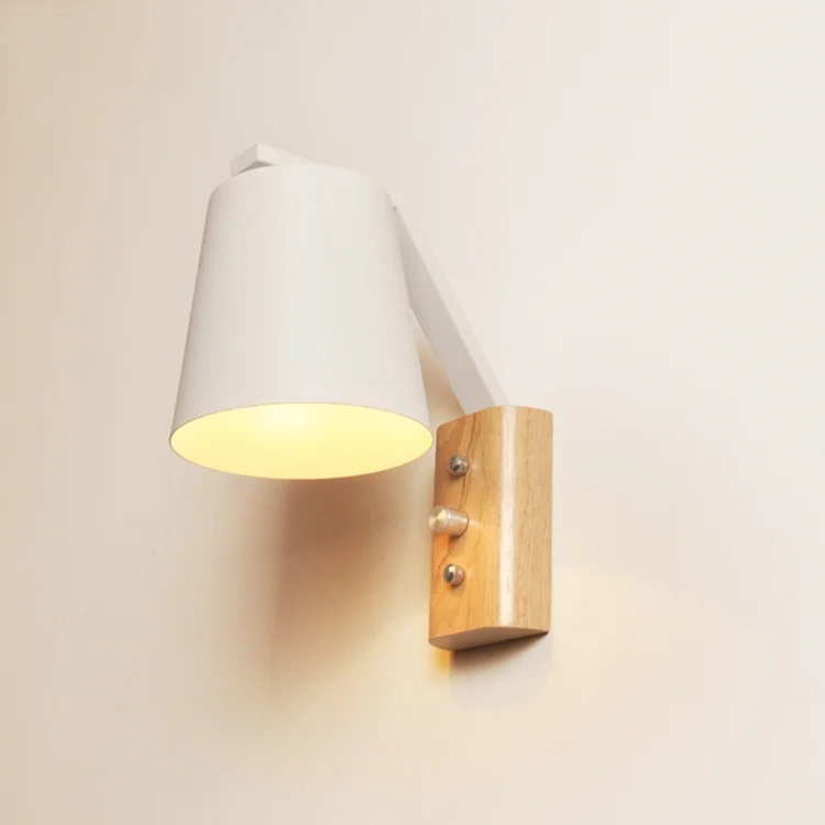 TBD0373342901A_2.webp Creative Bedroom Study Bedside Balcony Aisle Porch Hotel Cafe Wood Wall Lamp Switch Light - Image 3