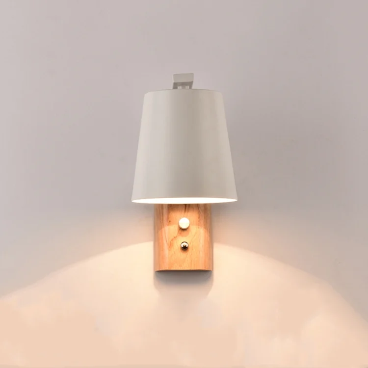 TBD0373342901A_3.webp Creative Bedroom Study Bedside Balcony Aisle Porch Hotel Cafe Wood Wall Lamp Switch Light - Image 4