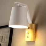 Creative Bedroom Study Bedside Balcony Aisle Porch Hotel Cafe Wood Wall Lamp Switch Light - Image 5