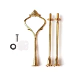 1 Set Sweets Candy Cupcake Tray Wedding Party Cake Display Stand Zinc Alloy Golden Tone cake stand - Image 2