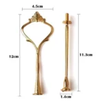 1 Set Sweets Candy Cupcake Tray Wedding Party Cake Display Stand Zinc Alloy Golden Tone cake stand - Image 3