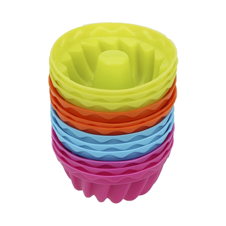 TBD03736240_1.webp 12 pcs Thread Shape Baking Jelly Mould  Silicone Pudding Cupcake Muffin Donut Mold - Image 2