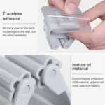 Mop Holder Wall Mounted Organizer Holder Household Kitchen Bathroom Adhesive Storage Broom Hanger Clip Hook Racks - Image 3