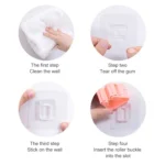 Mop Holder Wall Mounted Organizer Holder Household Kitchen Bathroom Adhesive Storage Broom Hanger Clip Hook Racks - Image 6