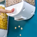 Nail-free Seamless Pressing Wall-mounted Grain Multi-grain Canister Rice Canister Transparent Vsual Snack Storage Sealed Box - Image 5