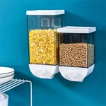 Nail-free Seamless Pressing Wall-mounted Grain Multi-grain Canister Rice Canister Transparent Vsual Snack Storage Sealed Box - Image 8
