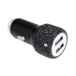 Diamond Car Dual USB Fast Charge Mobile Phone Safety Hammer Charger - Image 2