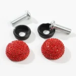 Car License Plate Modification Screw Cap Diamond-encrusted Solid Seal Anti-theft Screws - Image 3