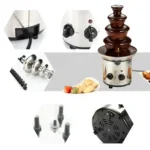 4 Layers Electrical Chocolate Fountain Chocolate Melt Fondue Waterfall Machine - Image 4