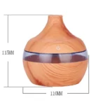 300ML Waterdrop Shape USB Wood Grain Aromatherapy Air Purifier Mute Humidifier - Image 3