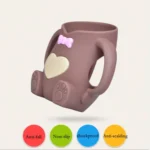 Baby Silicone Glass Bottles Drop-proof and Flatulence-proof Glass Baby Bottle - Image 4