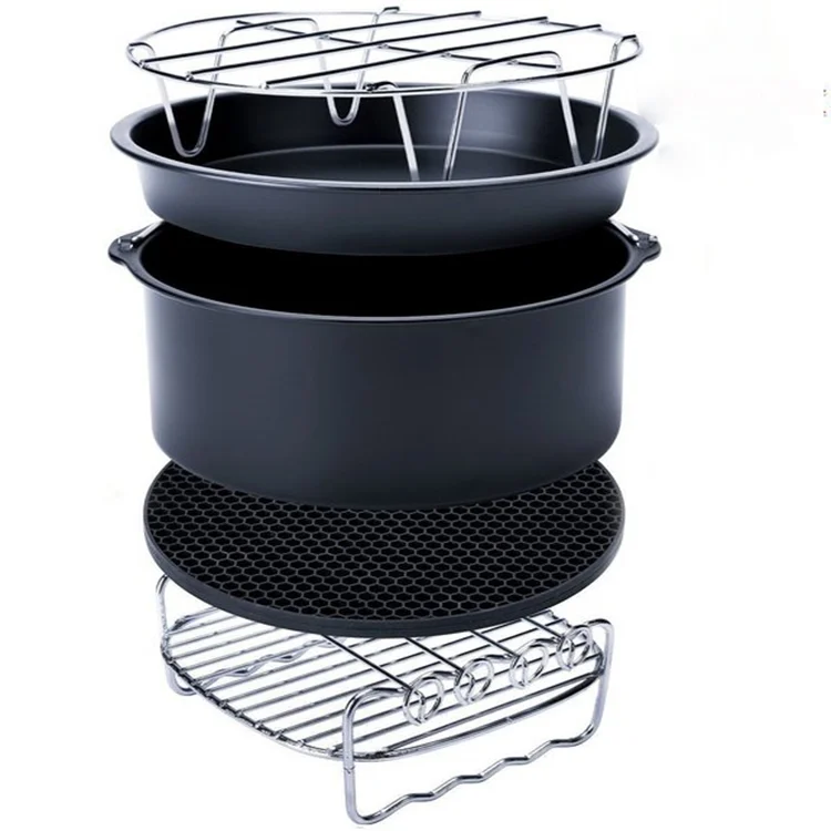 TBD0378276801_1.webp 5 in 1 Fryer Accessory Set Multifunctional Air Fryer Set Grill Pizza Pan - Image 2