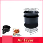 5 in 1 Fryer Accessory Set Multifunctional Air Fryer Set Grill Pizza Pan - Image 6