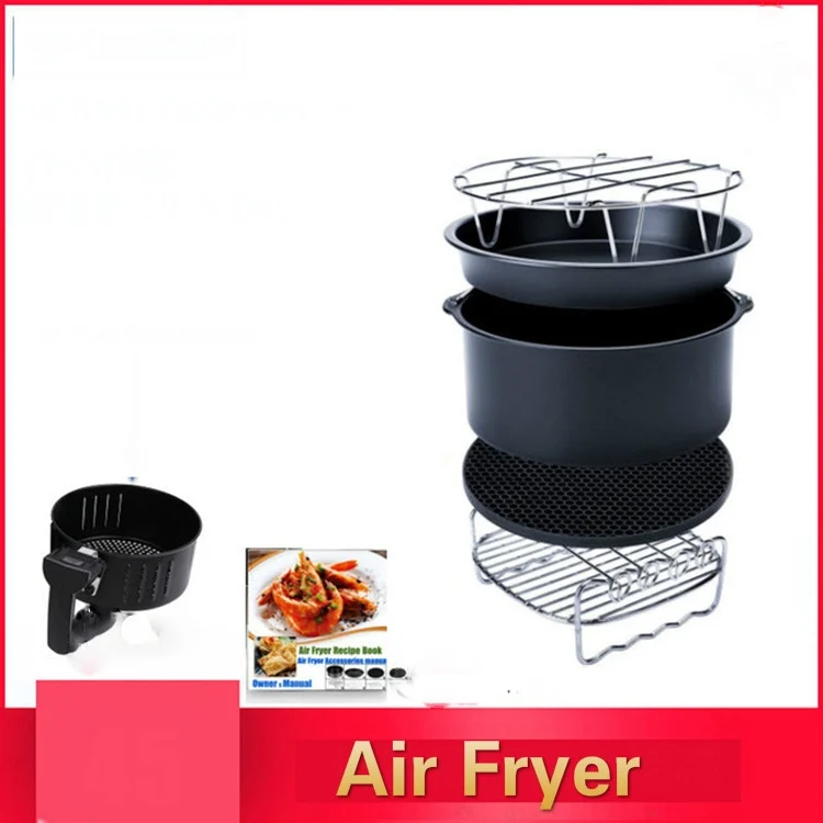 TBD0378276801_5.webp 5 in 1 Fryer Accessory Set Multifunctional Air Fryer Set Grill Pizza Pan - Image 6