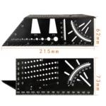 3D Woodworking Stop Gauge Aluminum Alloy Multi-function Angle Ruler - Image 3