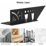 3D Woodworking Stop Gauge Aluminum Alloy Multi-function Angle Ruler - Image 4
