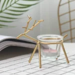 Wrought Iron Deer Candlestick Home Desktop Atmosphere Decoration Candle Holder Decoration - Image 2