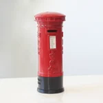 Retro Tin Alloy Telephone Booth Postbox Piggy Bank Decoration