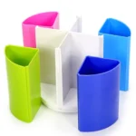 Multifunctional Colorful Detachable Rotary Stationery Office Round Pen Holder - Image 3