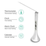 3.5W Foldable Dimmable Calendar Temperature Alarm Clock LED Table Lamp Night Reading Light - Image 6