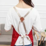 Cotton Kitchen Dining Overalls Strap Apron - Image 3