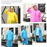 Disposable  PEVA Environment Transparent Raincoat Outdoor Hiking Siamese Raincoat - Image 4