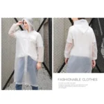 Disposable  PEVA Environment Transparent Raincoat Outdoor Hiking Siamese Raincoat - Image 5