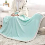 Newborn Cartoon Soild Thicken Double Layer Coral Fleece Soft Infant Blanket Bedding - Image 6